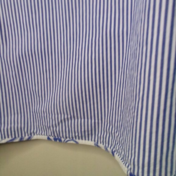 Caribbean Joe Shirt Men XL Button Up Long Sleeve Nautical Stripe Blue White - Picture 14 of 15